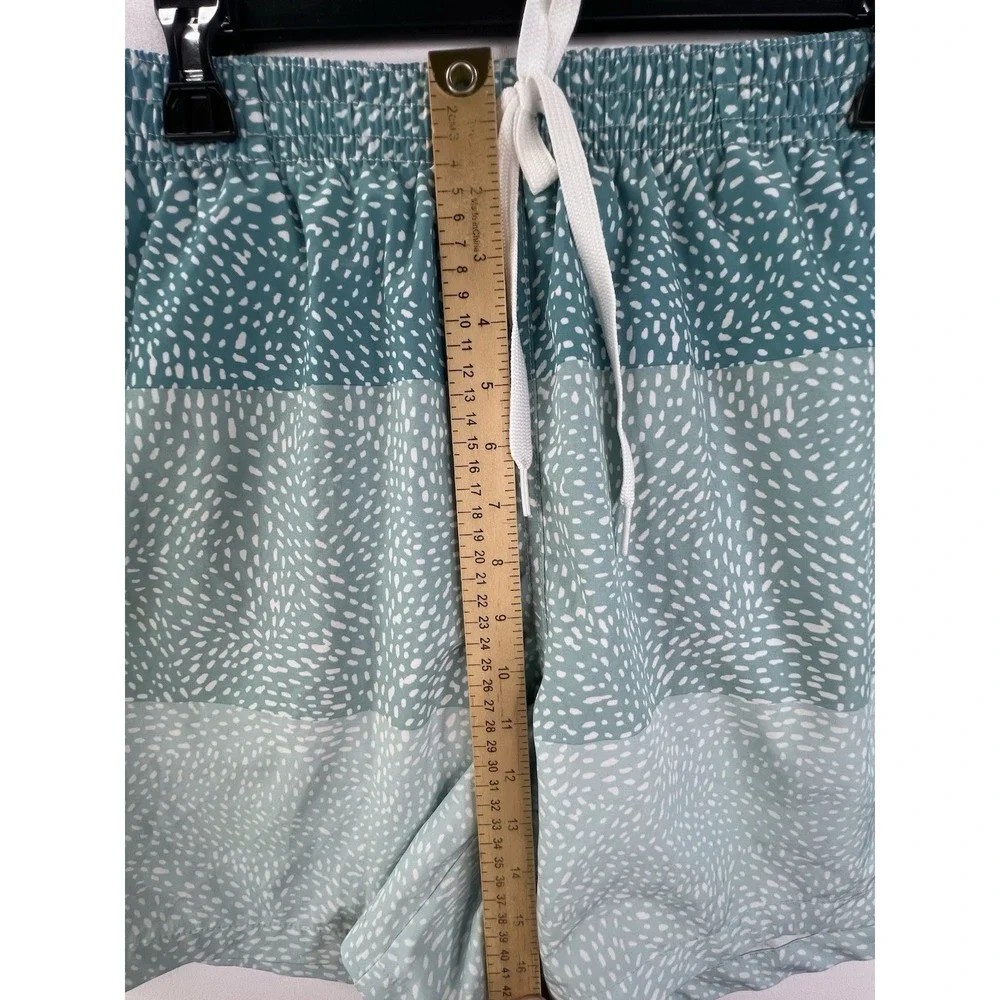 Chubbies Swim Trunks Aqua Geometric Men's 2XL 5.5